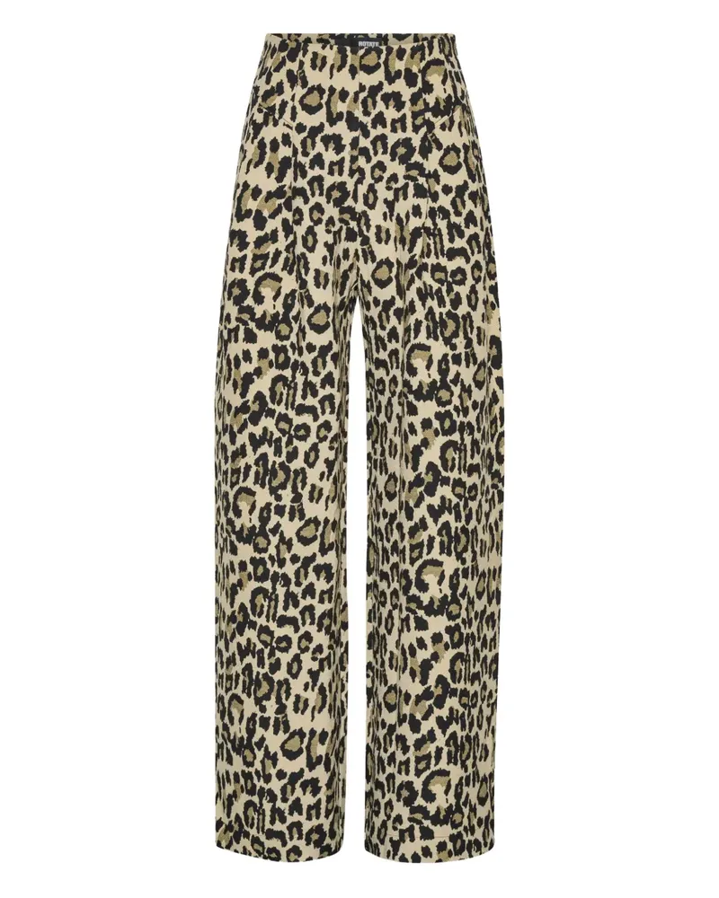 ROTATE Birger Christensen Hose mit Leoparden-Print - Braun Braun