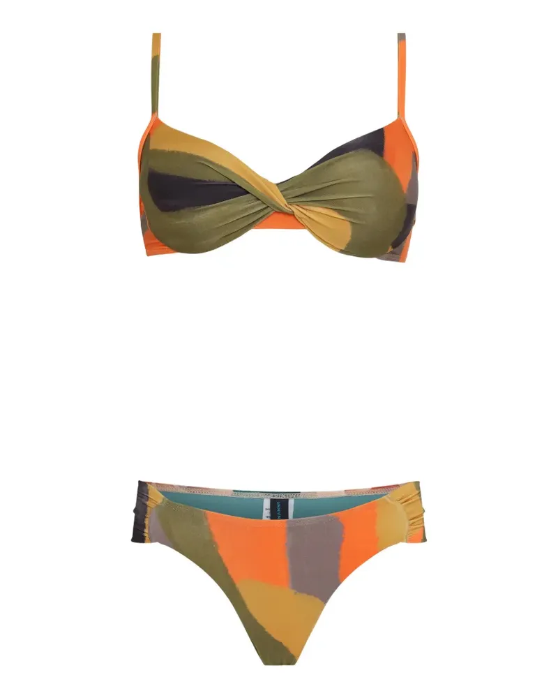 Lygia & Nanny Zweiteiliger Badeanzug mit Twisted-Print - Orange Orange
