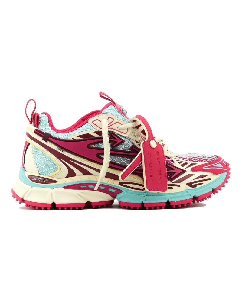 OFF-WHITE lace-up panelled sneakers - Nude Nude