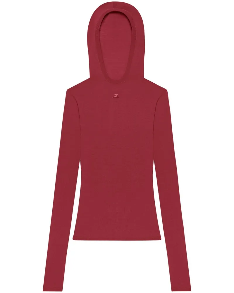 Courrèges Gestricktes Kapuzenoberteil - Rot Rot