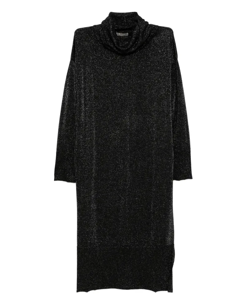 N.Peal Kleid mit Rollkragen - Schwarz Schwarz