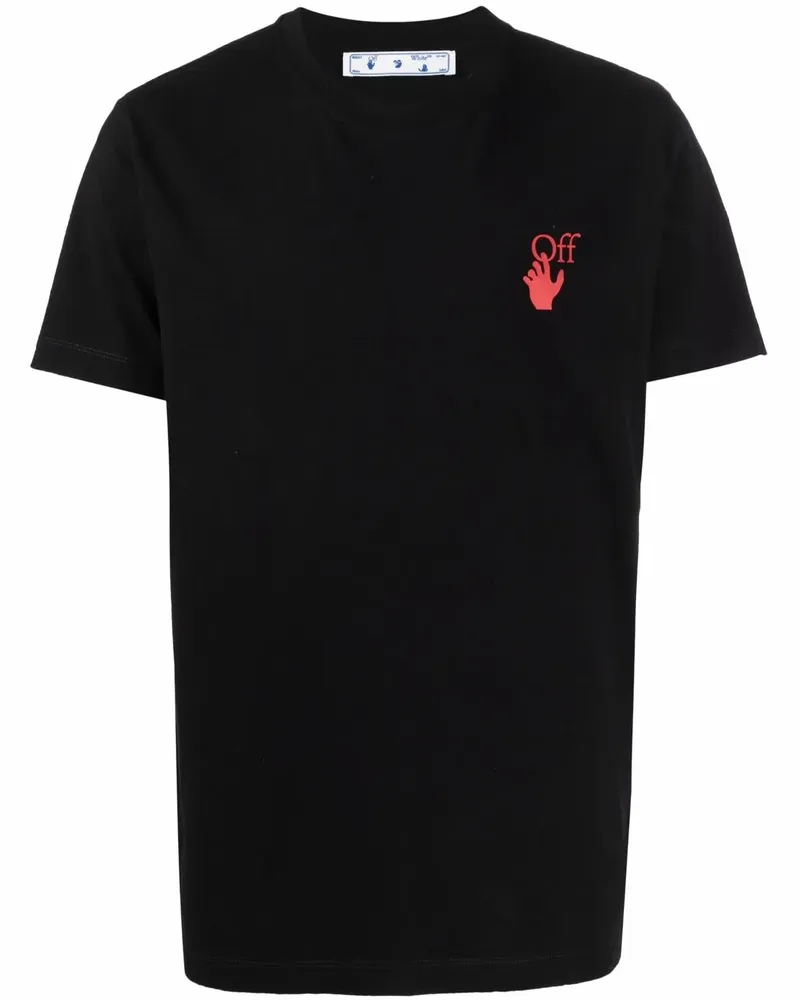 OFF-WHITE T-Shirt mit Hands Off-Print - Schwarz Schwarz