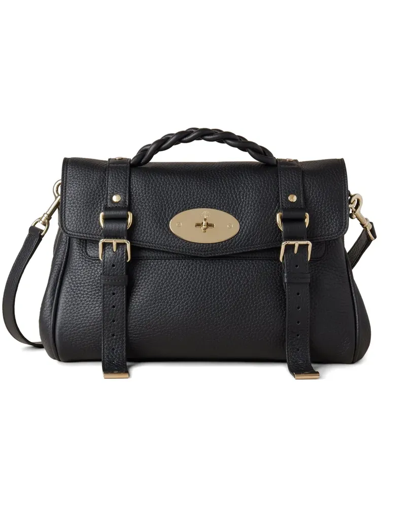 Mulberry Alexa Tote Bag mit geflochtenem Henkel - Schwarz Schwarz