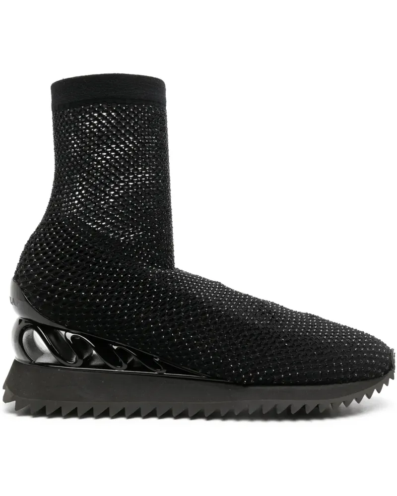 Le Silla High-Top-Sneakers mit Kristallen - Schwarz Schwarz