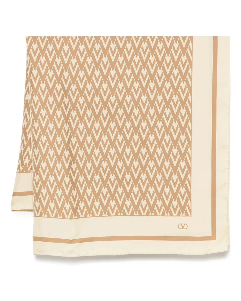 Valentino Garavani Schal mit Toile Iconographe-Print - Nude Nude