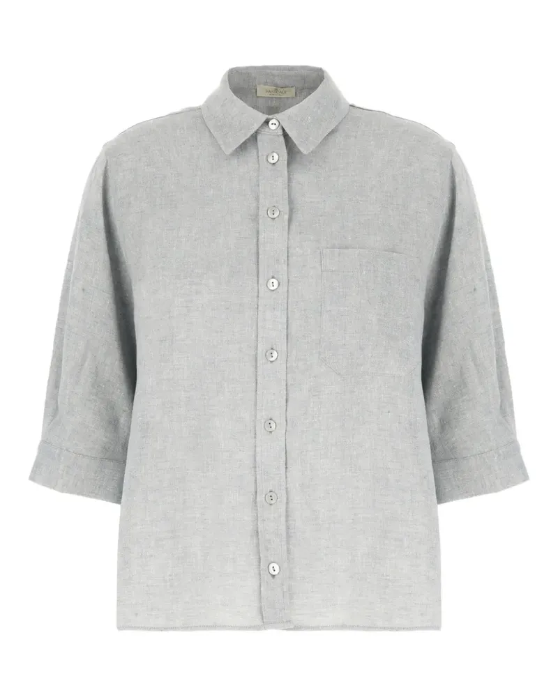 PANICALE Cashmere button-up shirt - Grau Grau