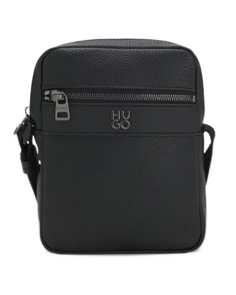 HUGO BOSS Kuriertasche mit Logo-Schild - Schwarz Schwarz