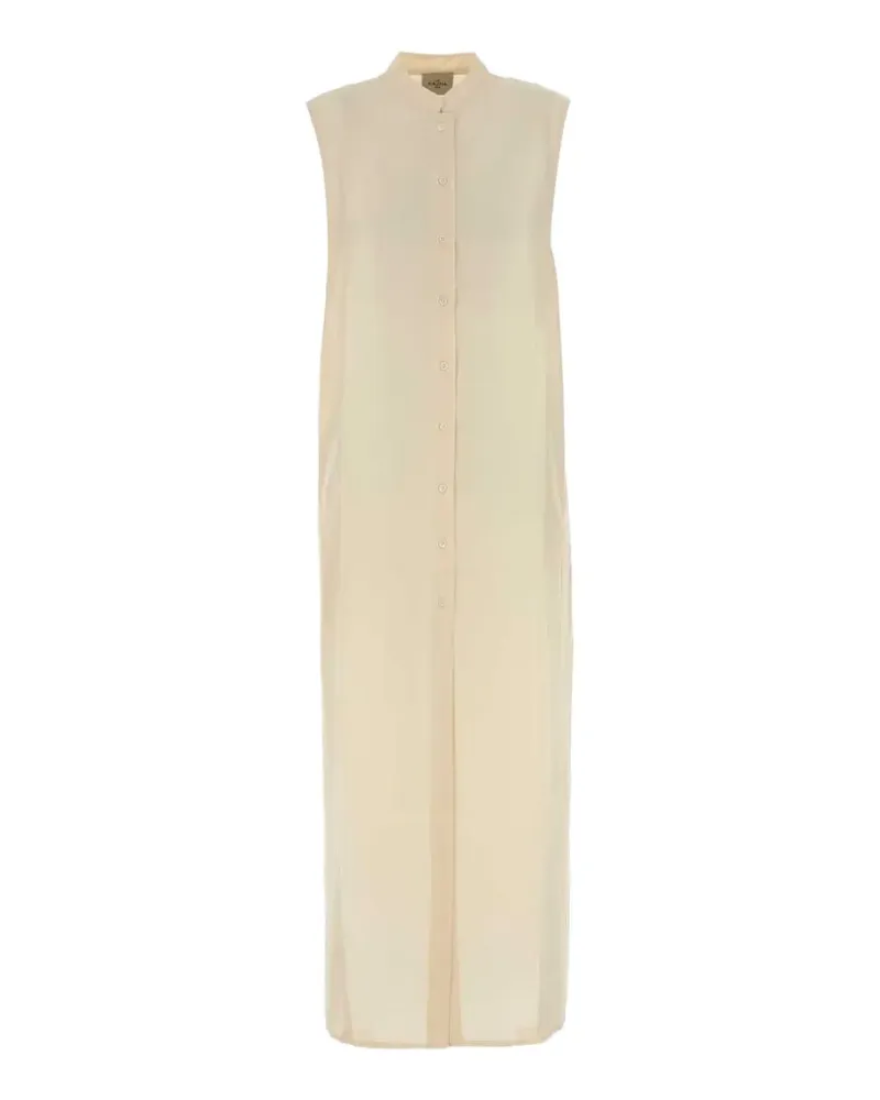 Le Kasha 1918 Namsa sleeveless maxi shirt dress - Nude Nude