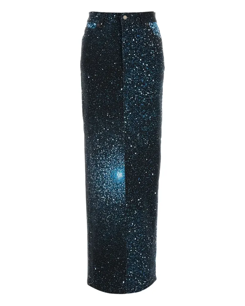 Giuseppe di Morabito Jeans-Maxirock mit Galaxy-Print - Blau Blau