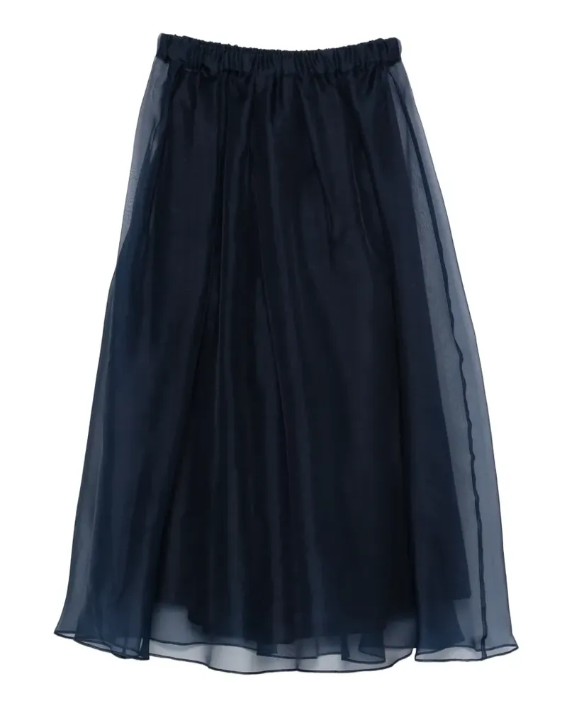 Max Mara elasticated-waist midi skirt - Blau Blau