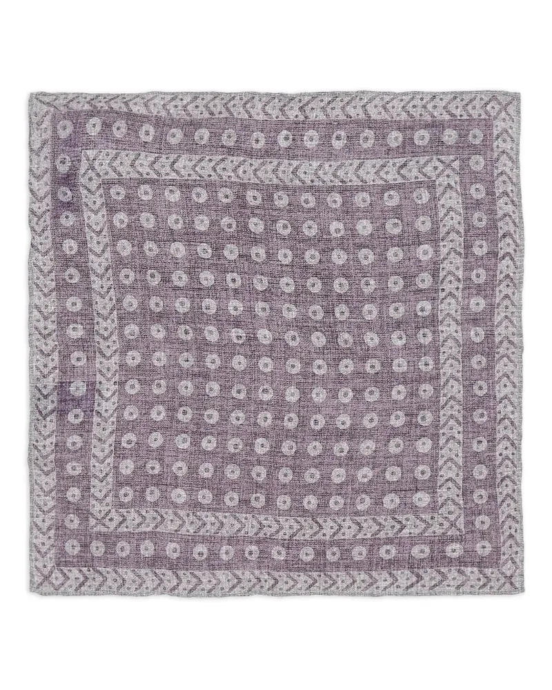 Brunello Cucinelli Einstecktuch mit Punkten - Violett Violett