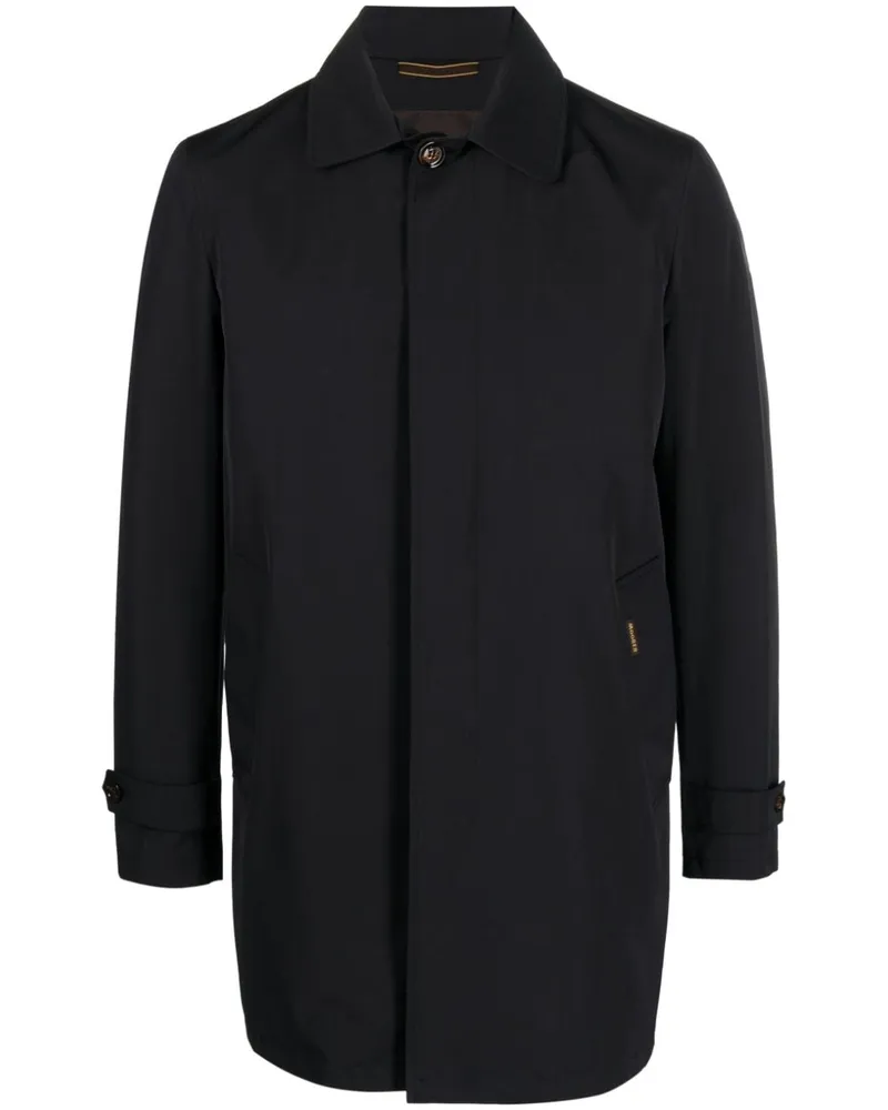 MOORER Trenchcoat mit klassischem Kragen - Blau Blau