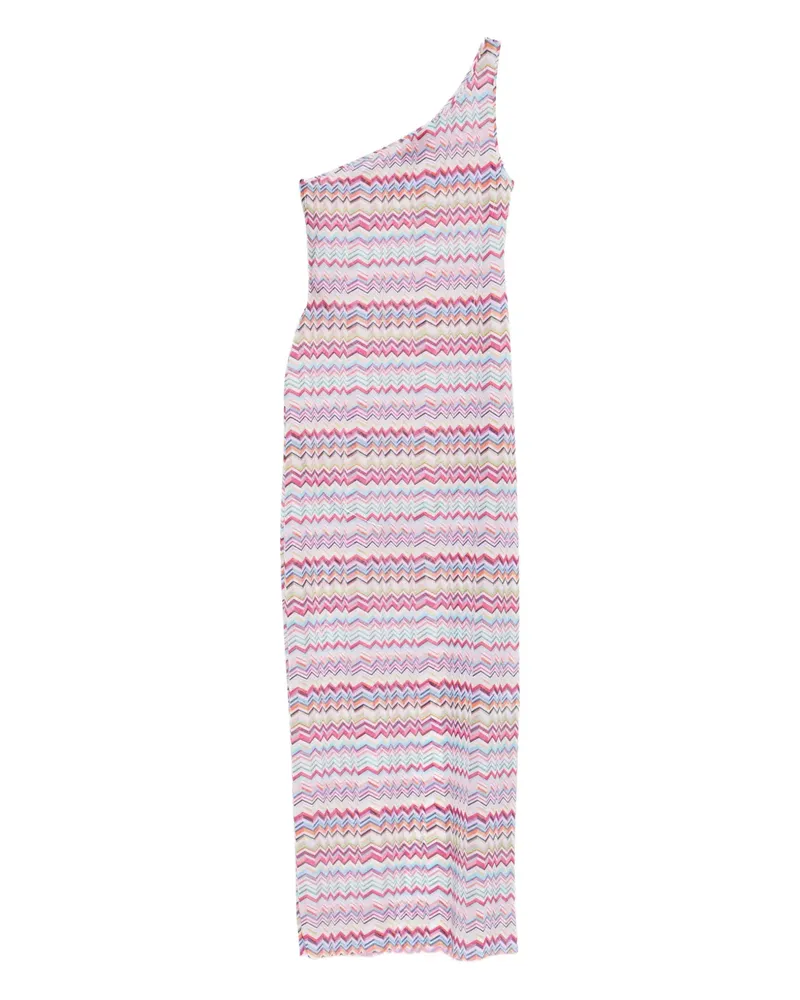 Missoni one-shoulder chevron maxi dress - Rosa Rosa