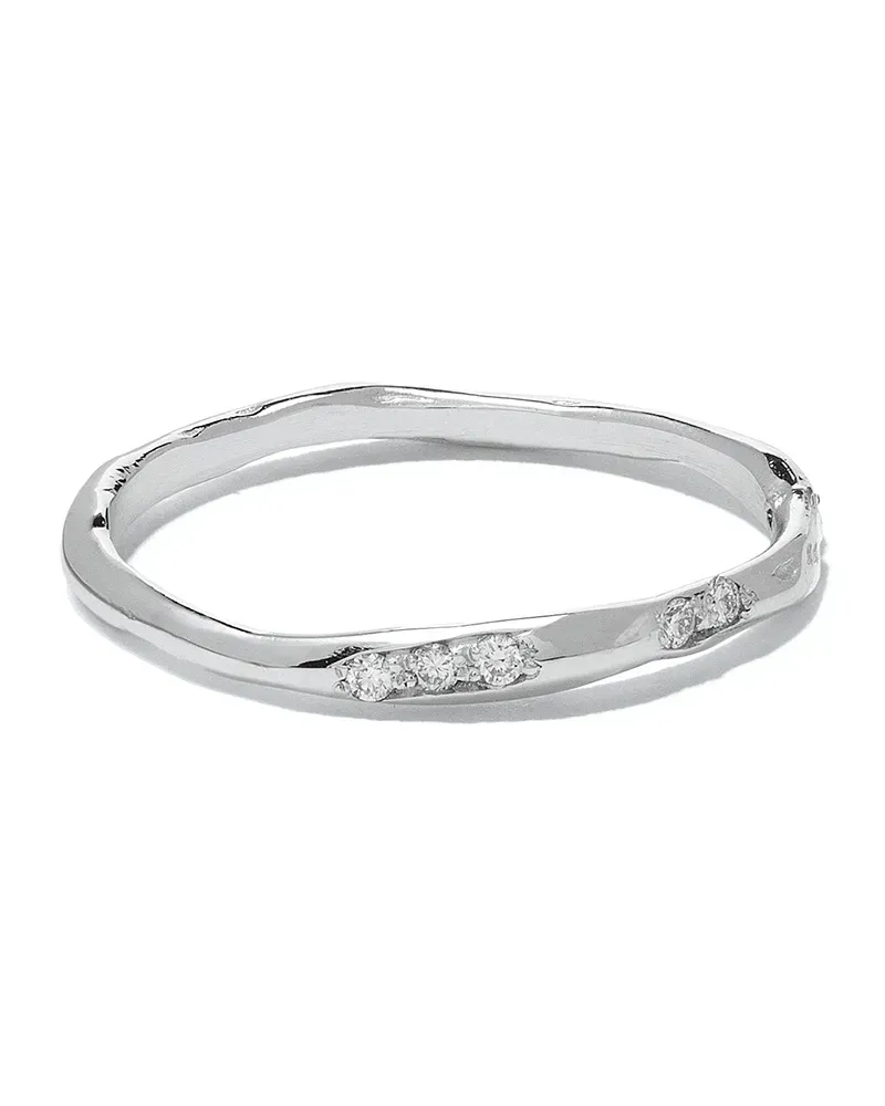 Wouters & Hendrix 18kt Weißgoldring mit Diamanten - Silber Silber