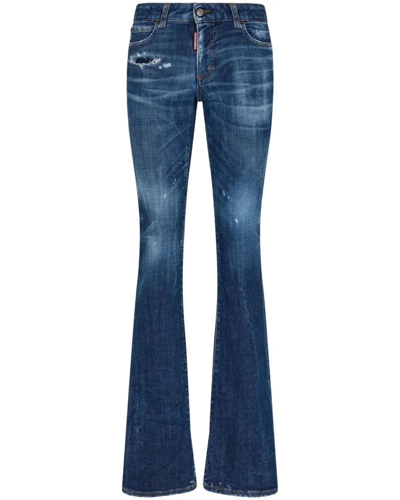 Dsquared2 Jeans mit Logo-Patch - Blau Blau