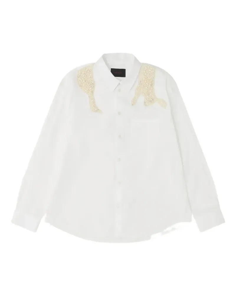 Simone Rocha pearl-embellished shirt - Weiß Weiß