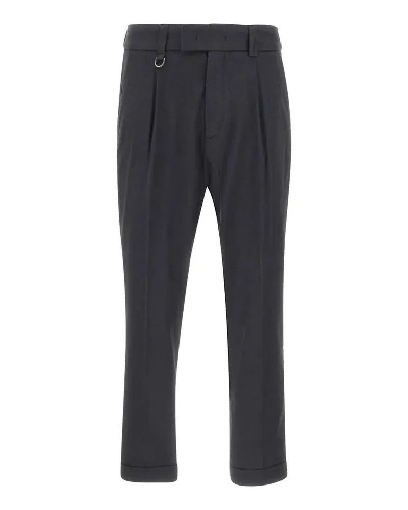 Paolo Pecora Milano pleated turned-up trousers - Grau Grau