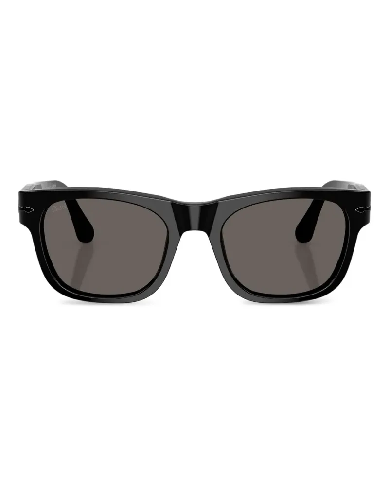 Persol Sonnenbrille mit eckigem Gestell - Schwarz Schwarz