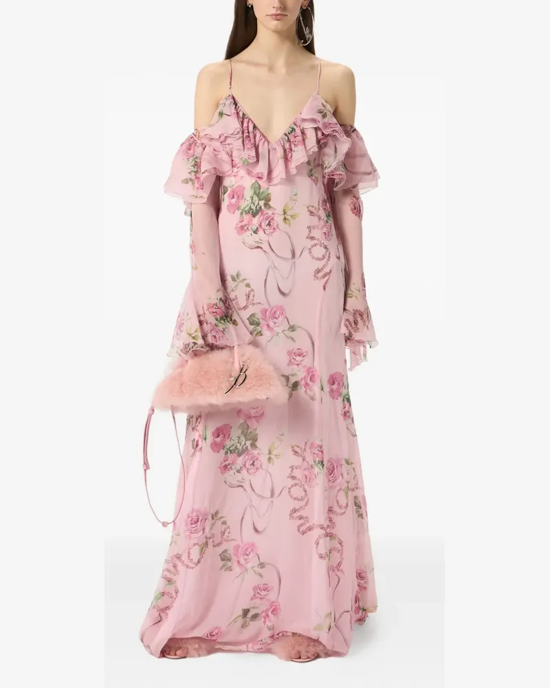 Blumarine Kleid mit Blumenprint - Rosa Rosa
