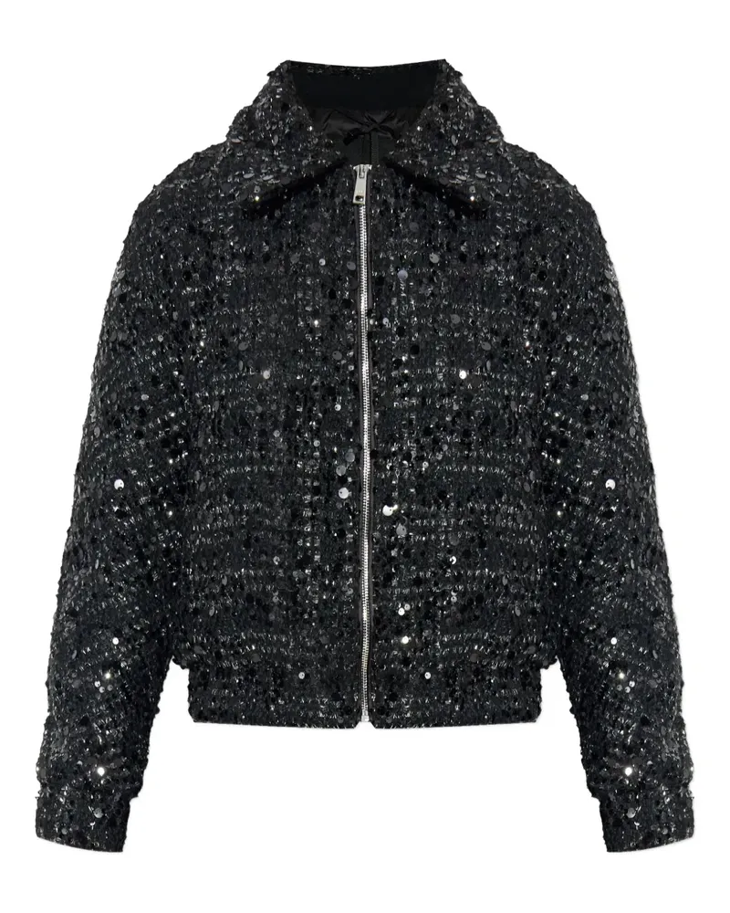ADD Paillettenjacke mit Reißverschluss - Schwarz Schwarz