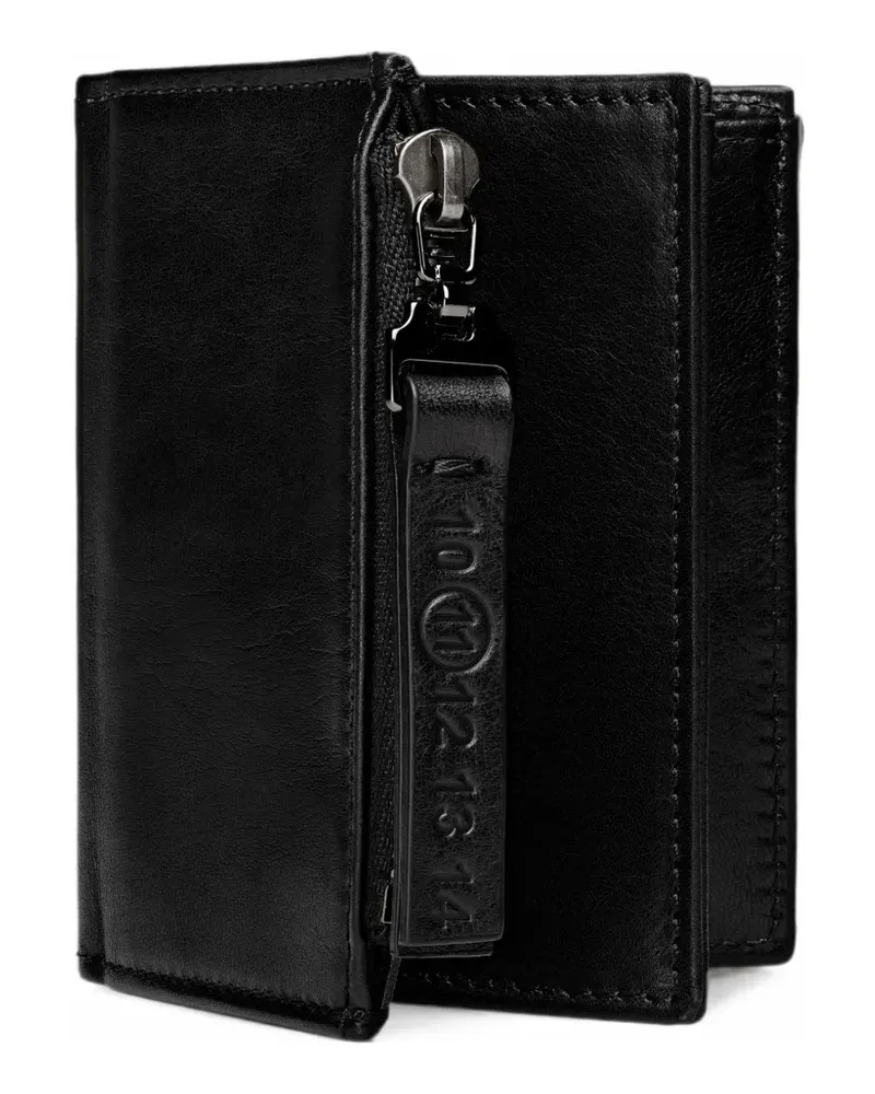 Maison Margiela leather zip wallet - Schwarz Schwarz