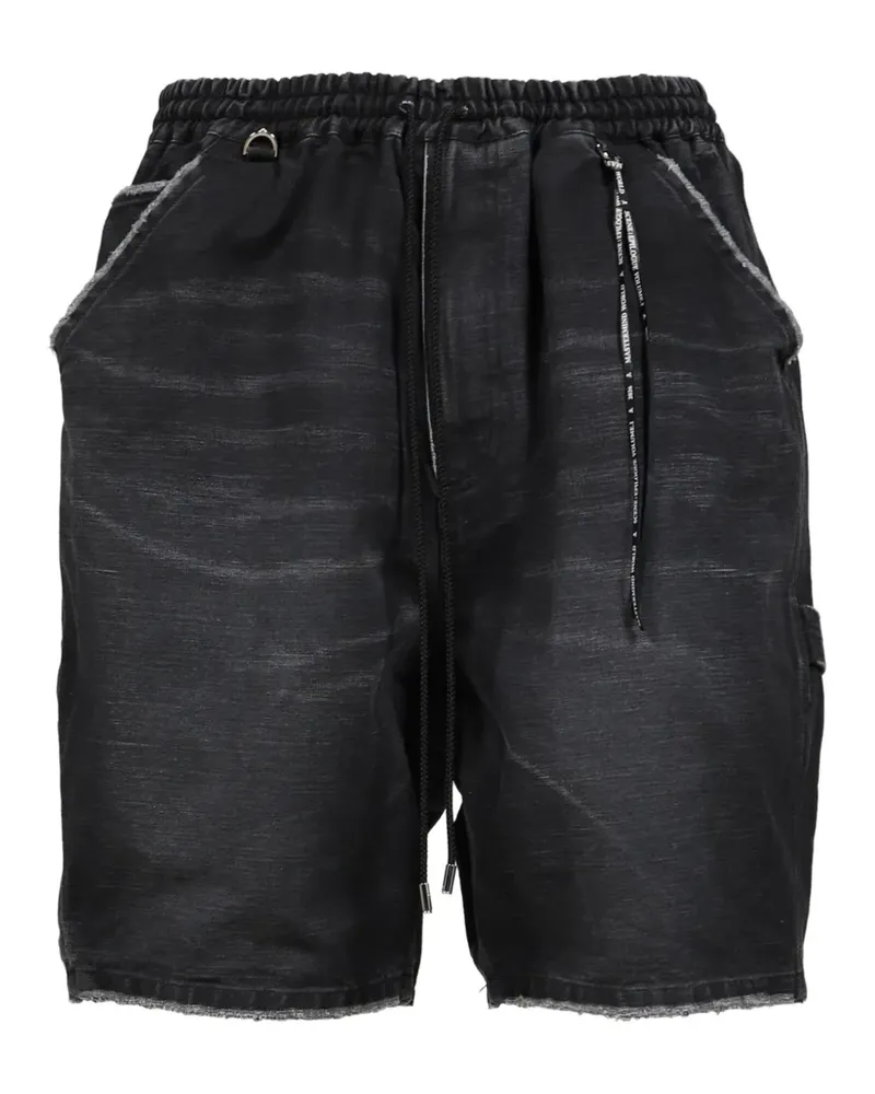 Mastermind World Duck Painter Shorts im Distressed-Look - Schwarz Schwarz