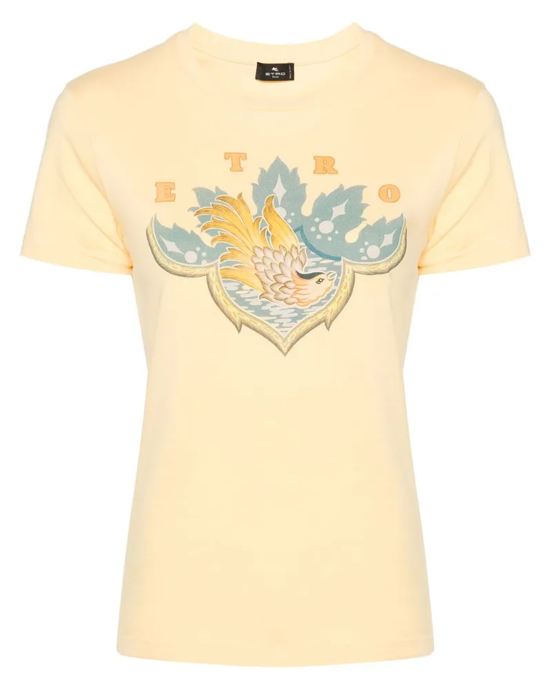 Etro T-Shirt mit grafischem Print - Gelb Gelb