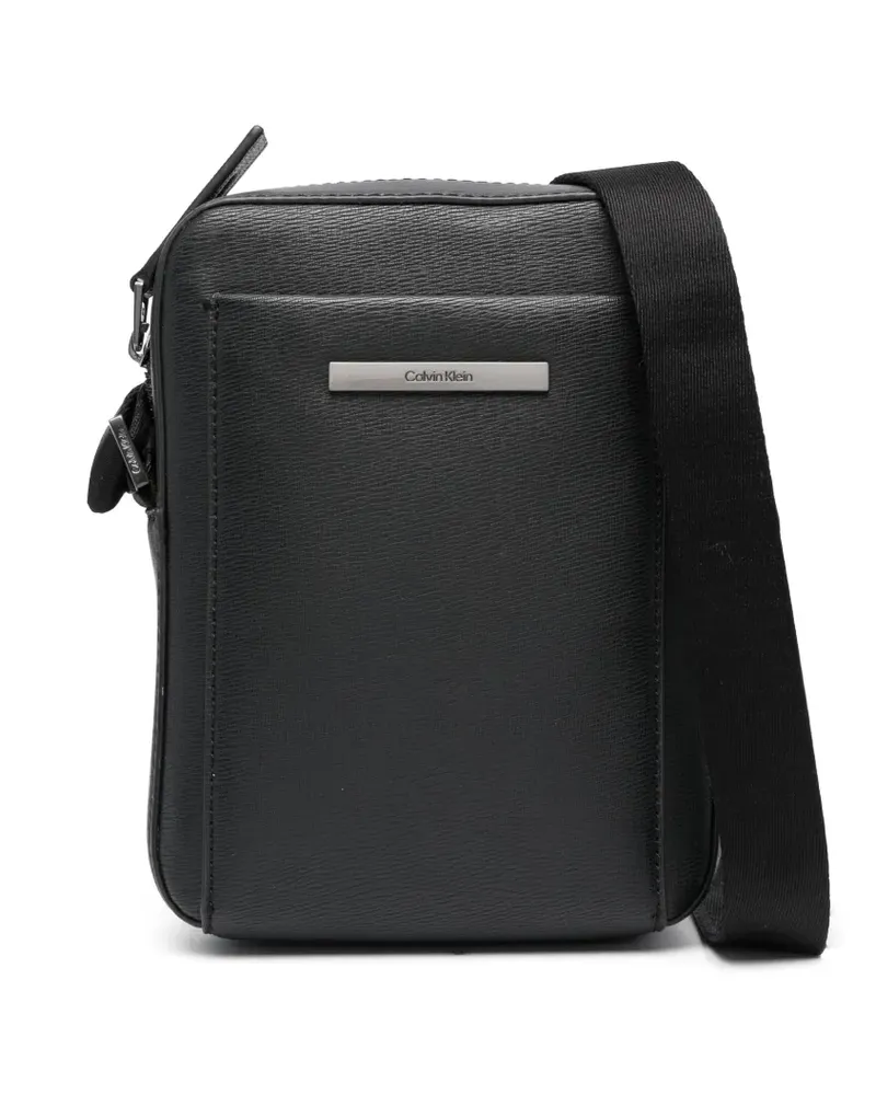 Calvin Klein Strukturierte Kuriertasche - Schwarz Schwarz