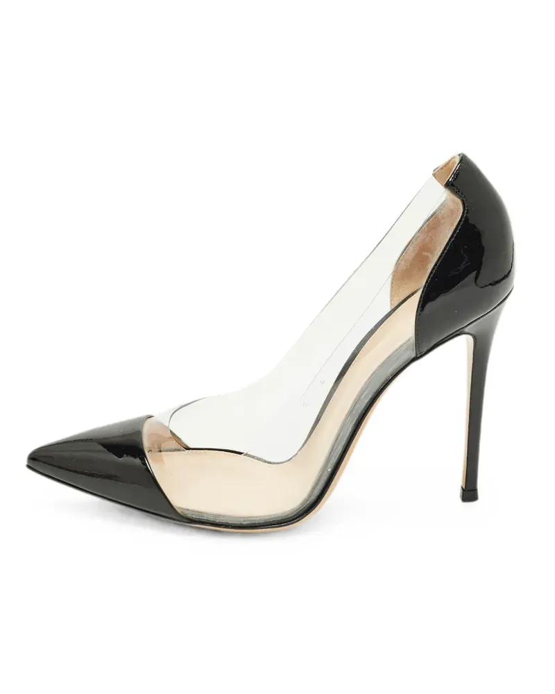 Gianvito Rossi Plexi patent leather pumps - Schwarz Schwarz