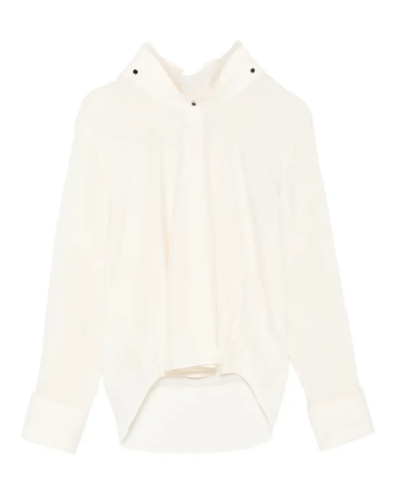 Givenchy Seidenbluse mit Volants - Nude Nude