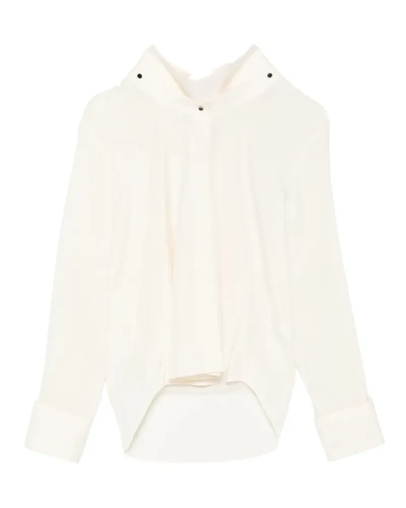 Givenchy Seidenbluse mit Volants - Nude Nude