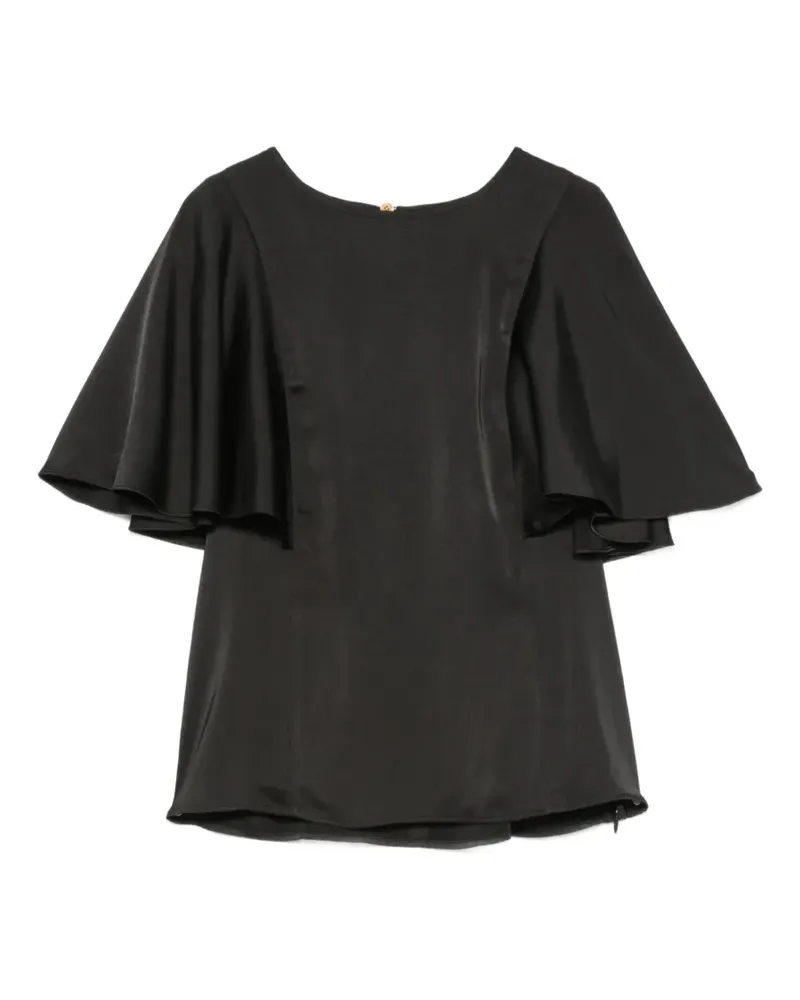 Michael Kors Bluse mit gerüschten Ärmeln - Schwarz Schwarz