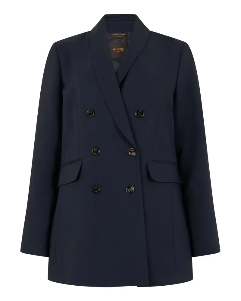 MOORER Einreihiger Blazer mit Schalkragen - Blau Blau