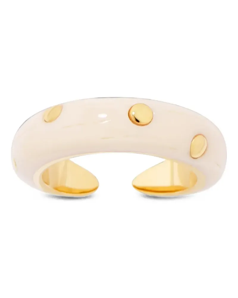 Aurélie Bidermann Caftan Moon studded ring - Gold Gold