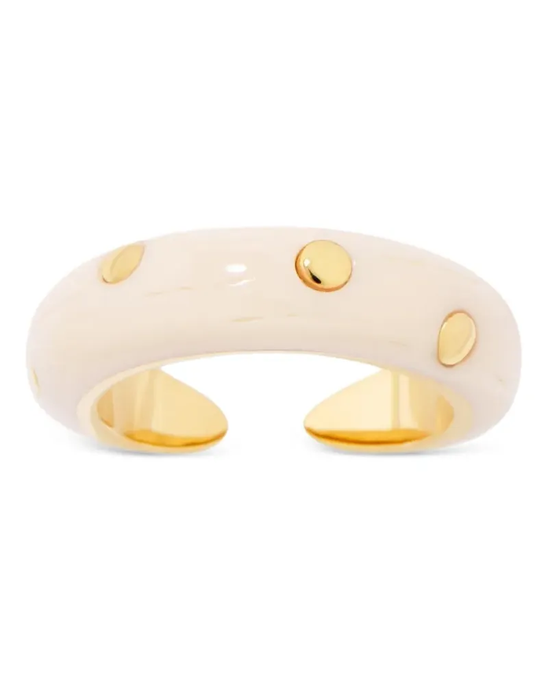 Aurélie Bidermann Cartan Moon Ring mit Nieten - Gold Gold
