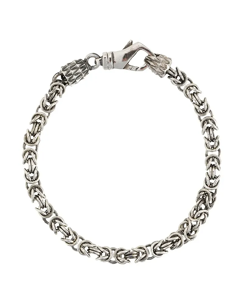 Emanuele Bicocchi Armband mit byzantinischer Kette - Silber Silber