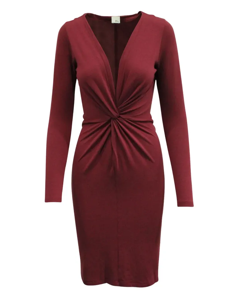Iris & Ink knot-detail midi dress - Rot Rot
