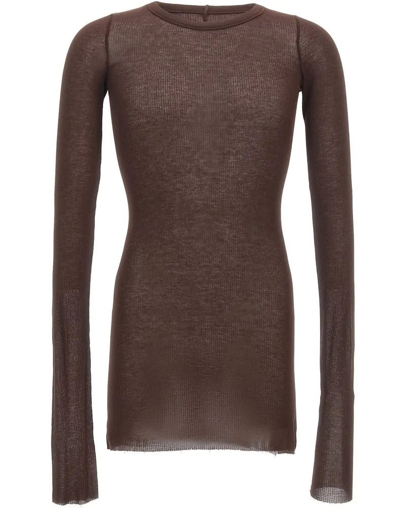 Rick Owens Geripptes T-Shirt - Braun Braun