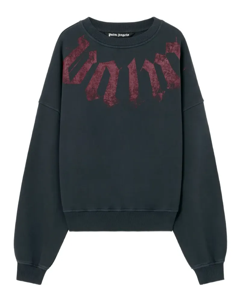 Palm Angels Sweatshirt mit Logo - Schwarz Schwarz