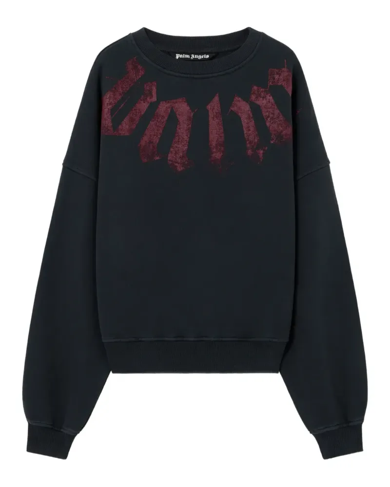 Palm Angels Sweatshirt mit Logo - Schwarz Schwarz
