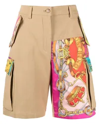 Moschino Shorts im Patchwork-Look Nude