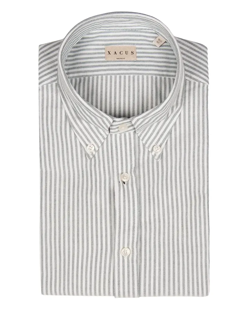 XACUS Gestreiftes Hemd - Weiß Weiß