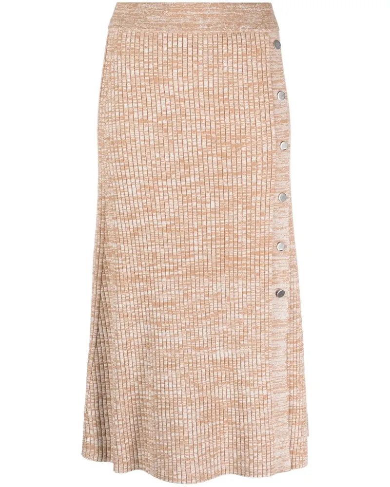 HUGO BOSS Midirock mit hohem Bund - Nude Nude