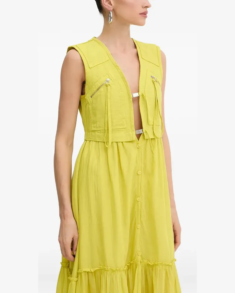 Pinko Gestuftes Maxikleid - Gelb Gelb