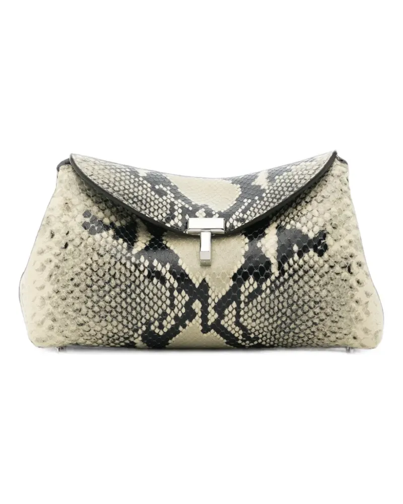 Totême Mini Clutch mit Schlangen-Effekt - Nude Nude