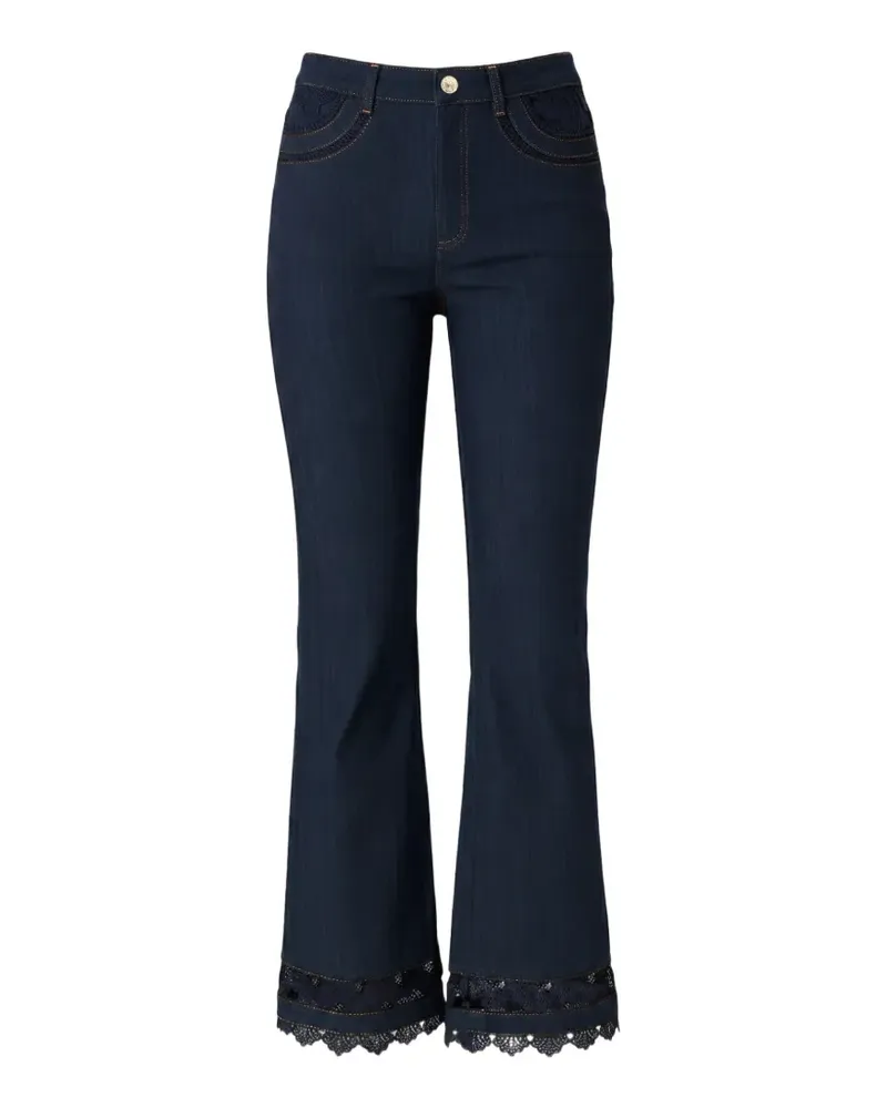 Cinq à Sept Stevie Guipure-Jeans mit Spitzenbesatz - Blau Blau