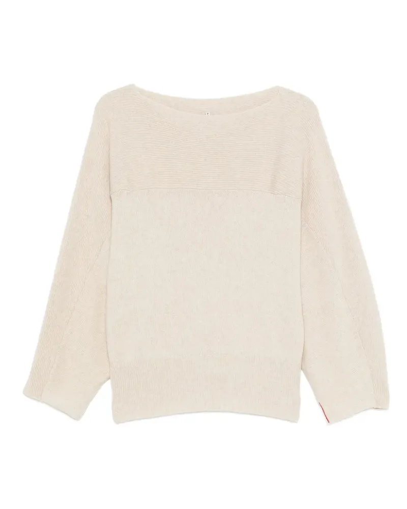 Liviana Conti Alicia Pullover mit geripptem Einsatz - Nude Nude
