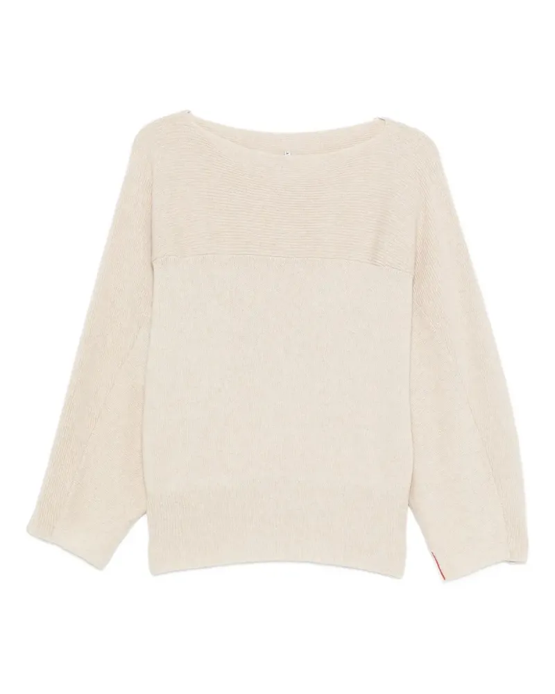 Liviana Conti Alicia ribbed-panel sweater - Nude Nude