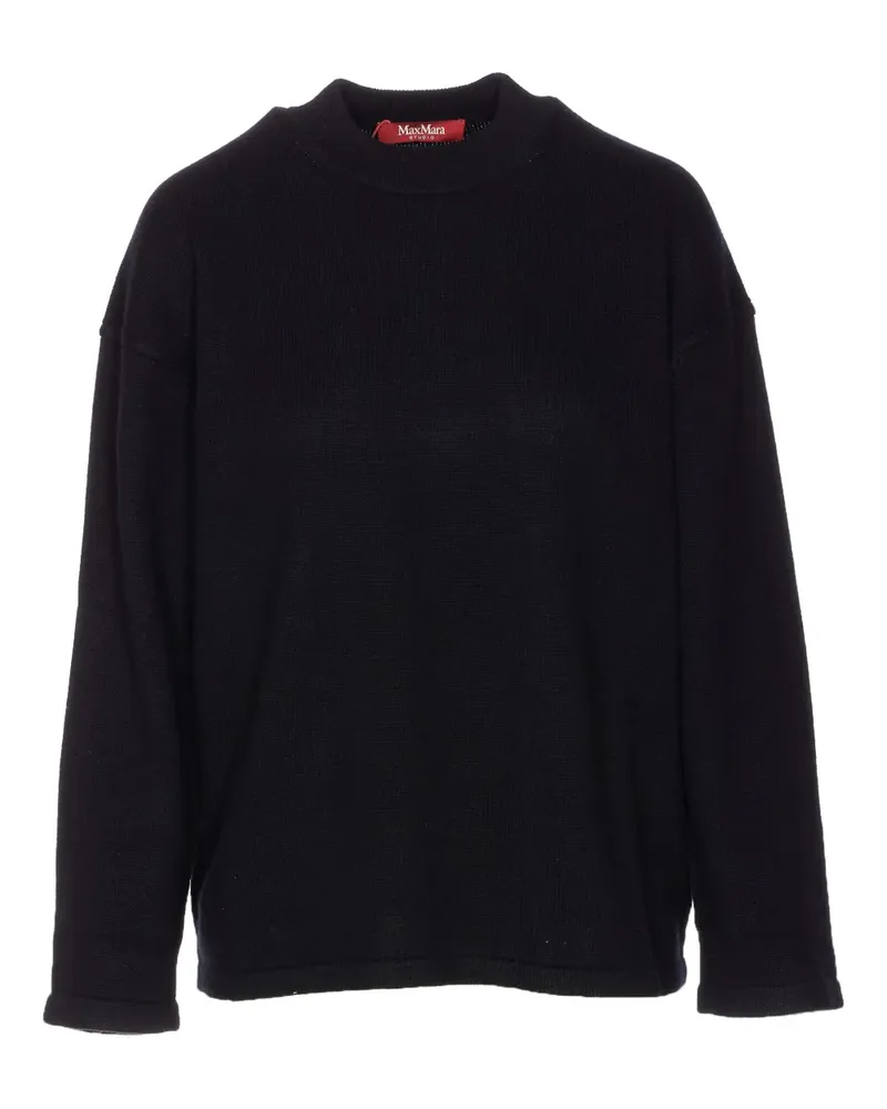 Max Mara Pullover mit rundem Ausschnitt - Schwarz Schwarz