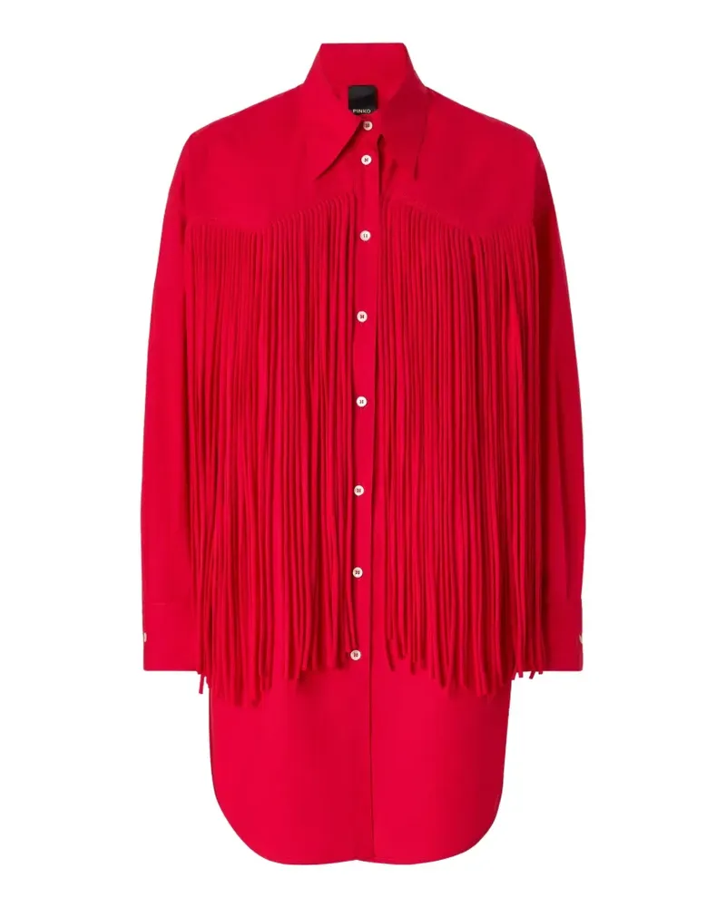 Pinko fringe-detail mini dress - Rot Rot